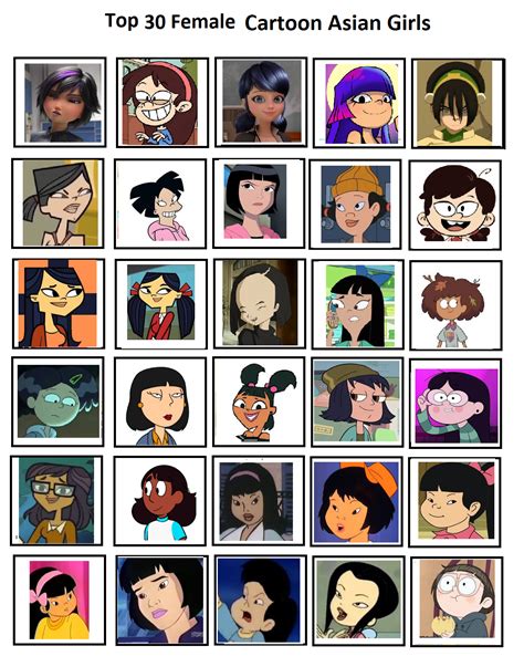 asian cartoon characters female